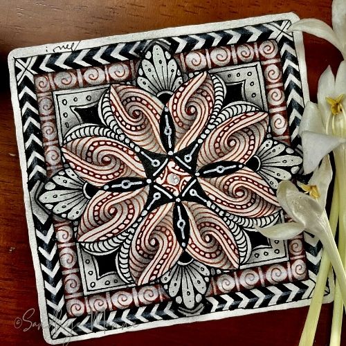 Day 23 of ORNATE SQUARE with String 23, 31 Days of Zen!