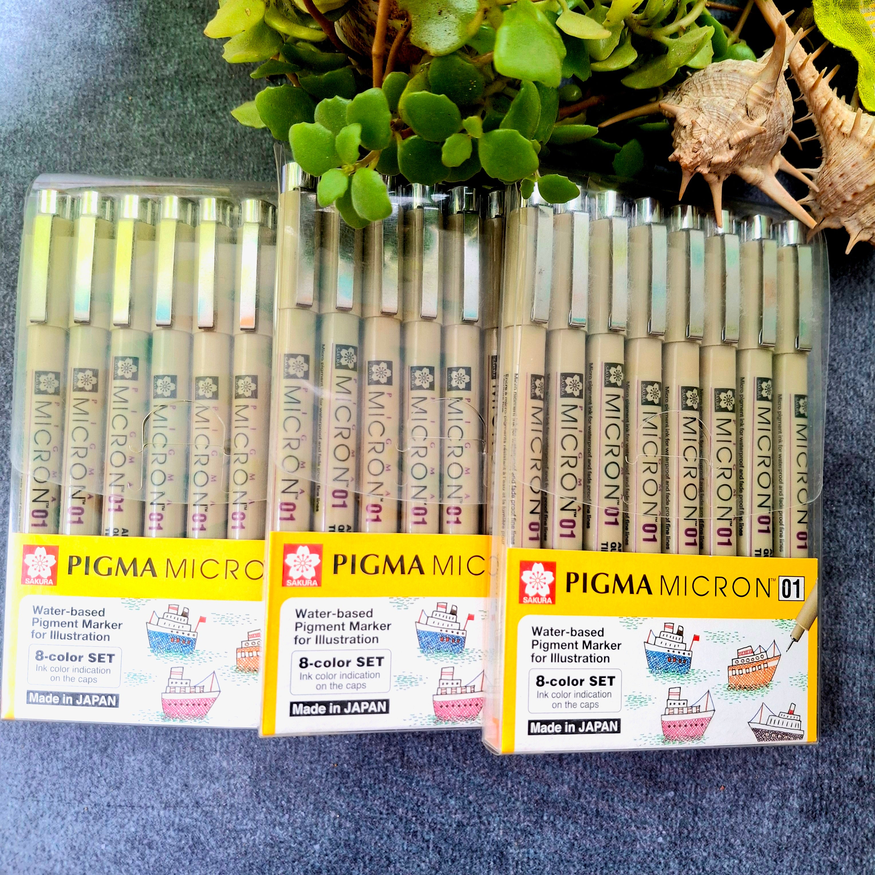 Micron 01 * 8 colors Set