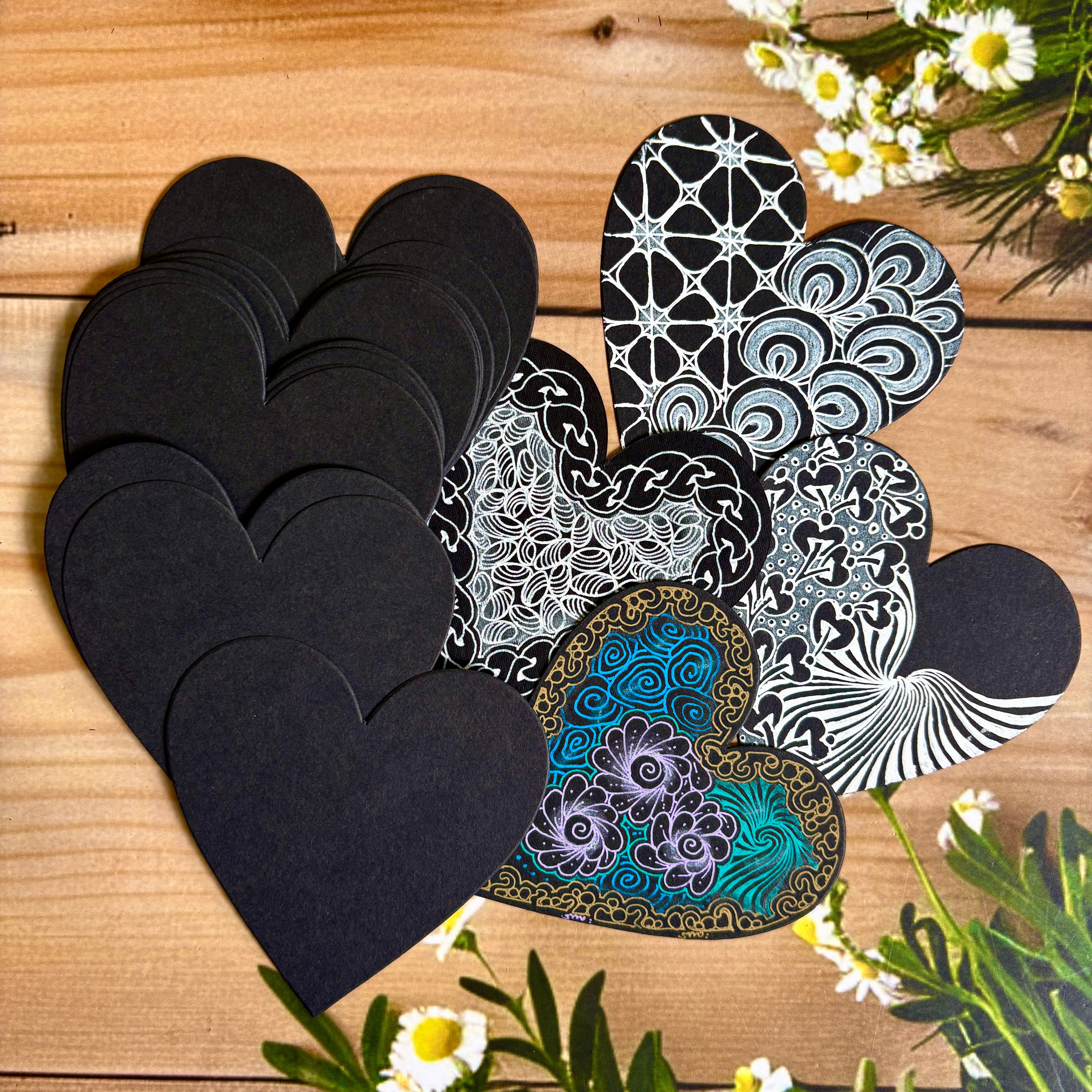 Black Heart Tiles