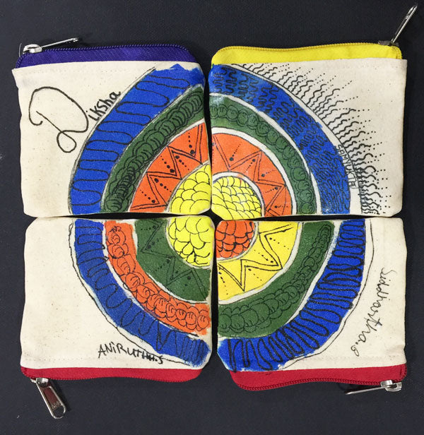 Kids play on Canvas Pouch