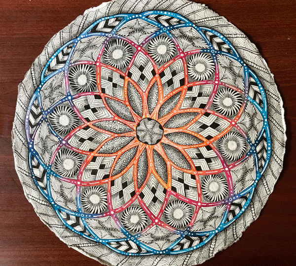 Colored String Mandala - Zentangle Advance Session