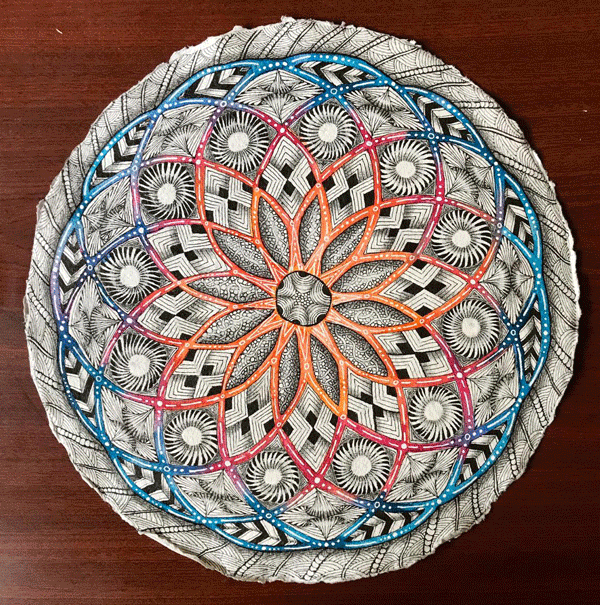 Colored String Mandala - Zentangle Advance Session