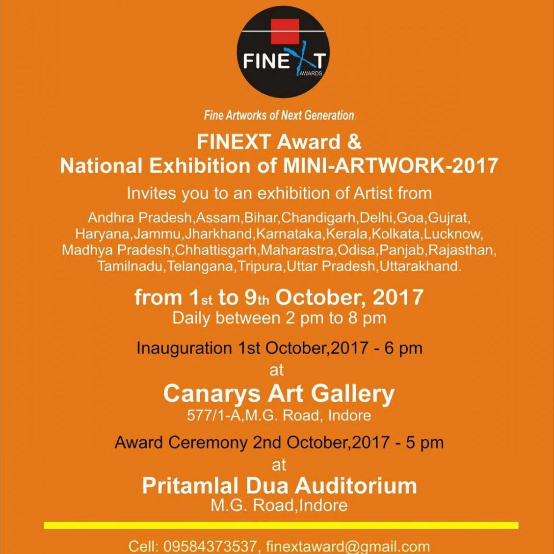 Invite for the FINEXT AWARD AND NATIONAL Exhibit-2017