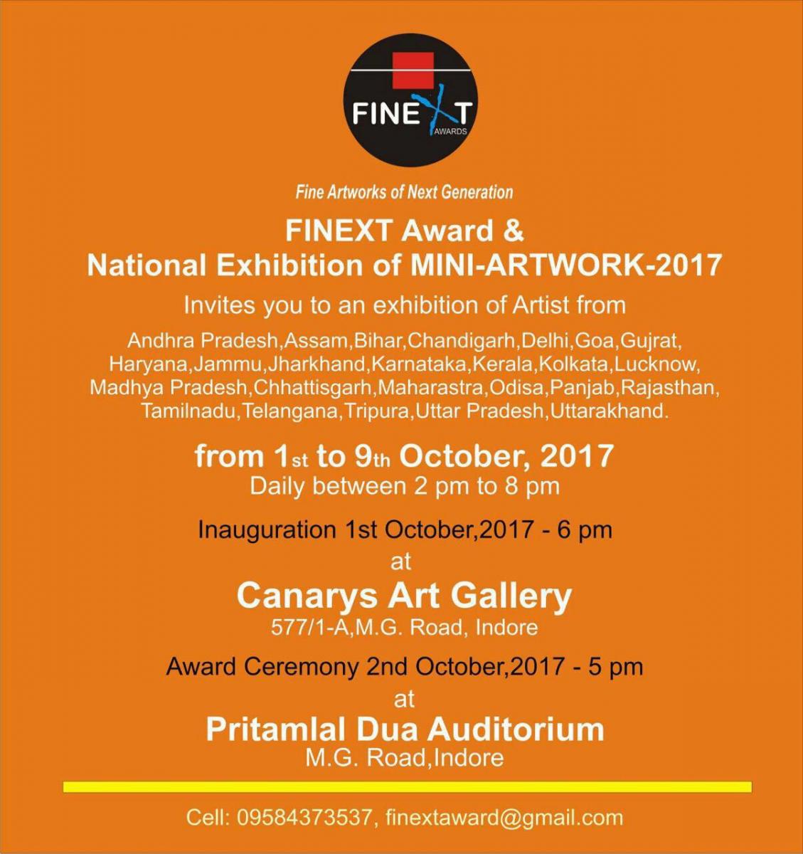 Invite for the FINEXT AWARD AND NATIONAL Exhibit-2017