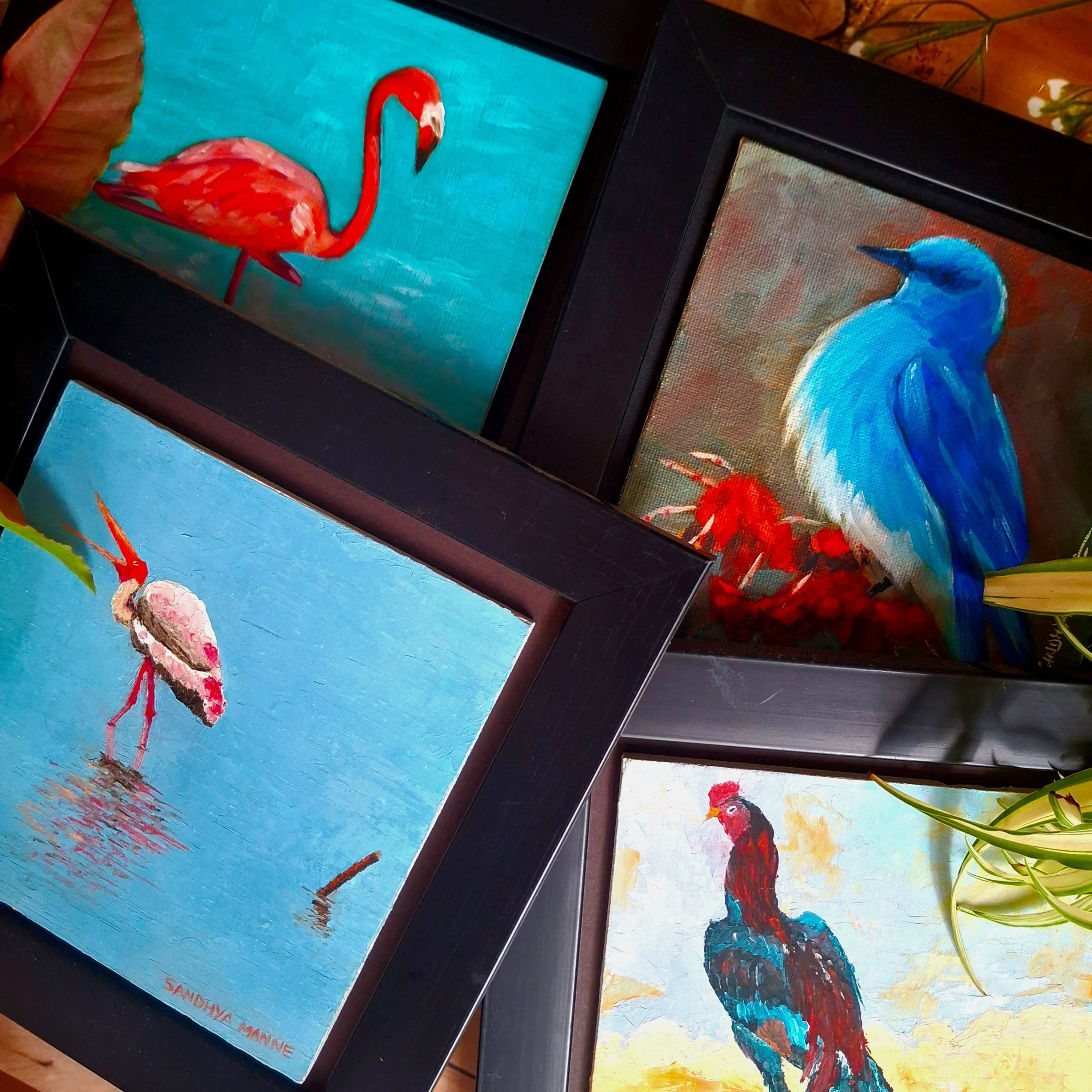 Birds Oil Paintings Collection
