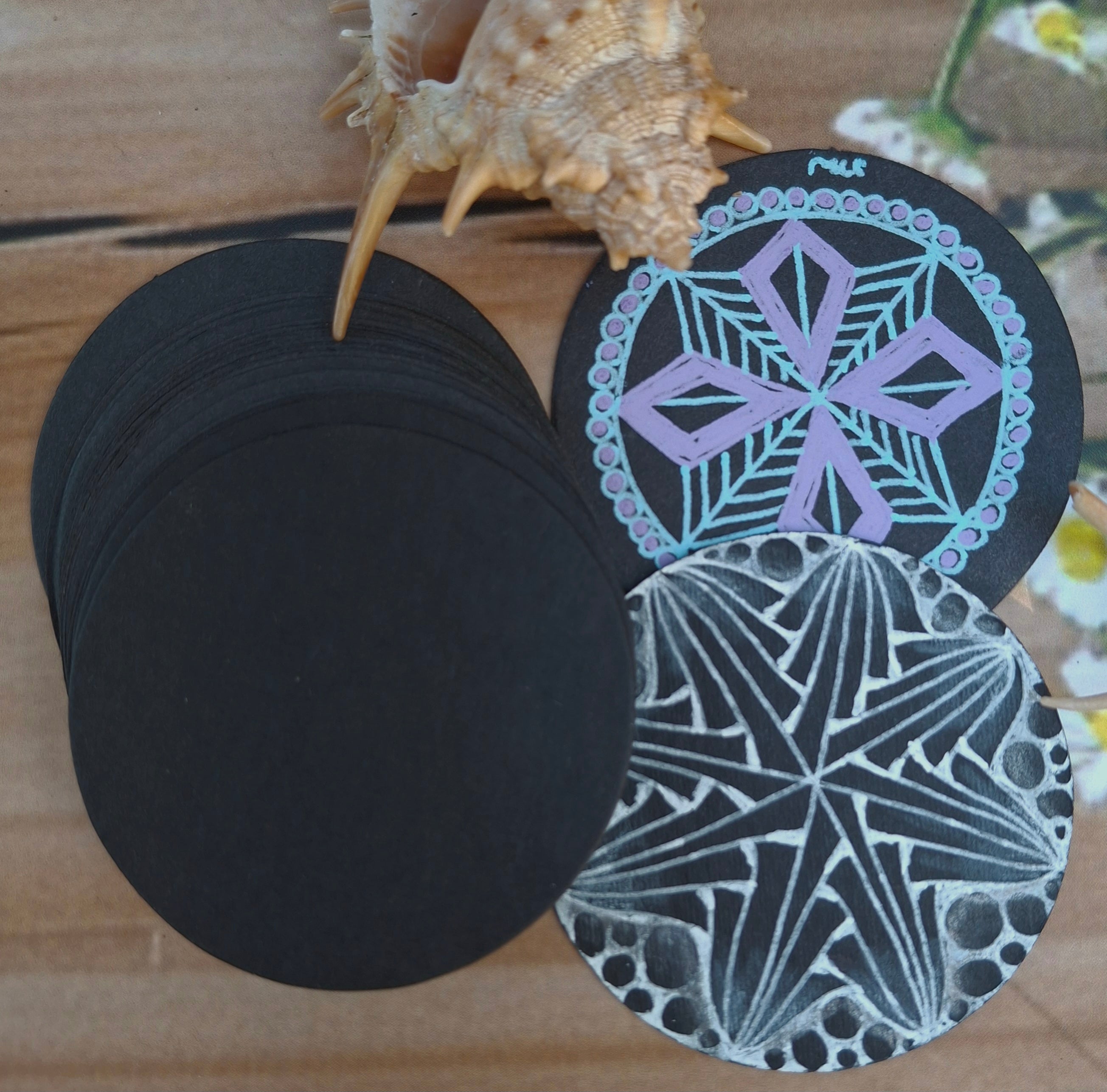Black Round Tiles * Small