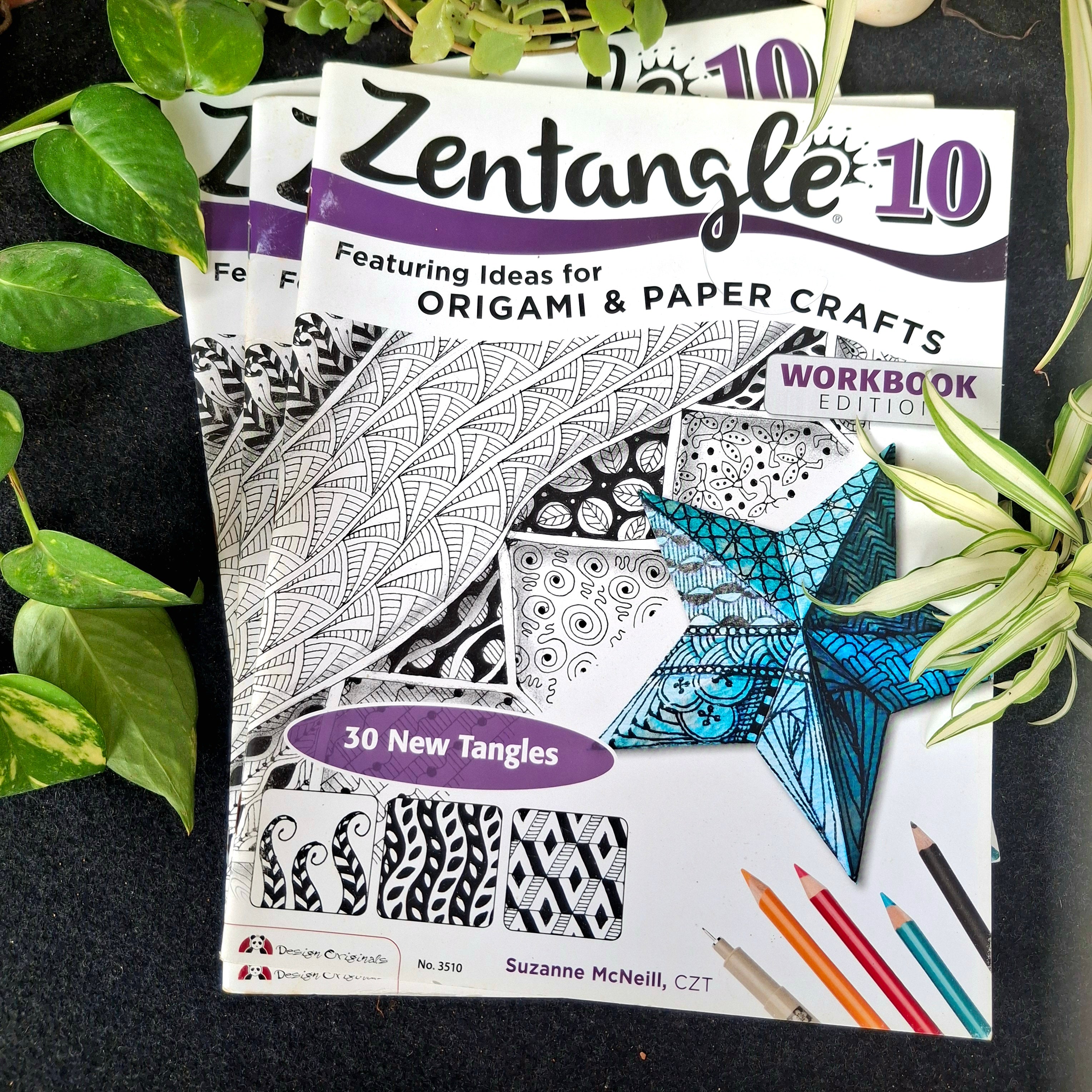 Zentangle-10 Origami Paper crafts