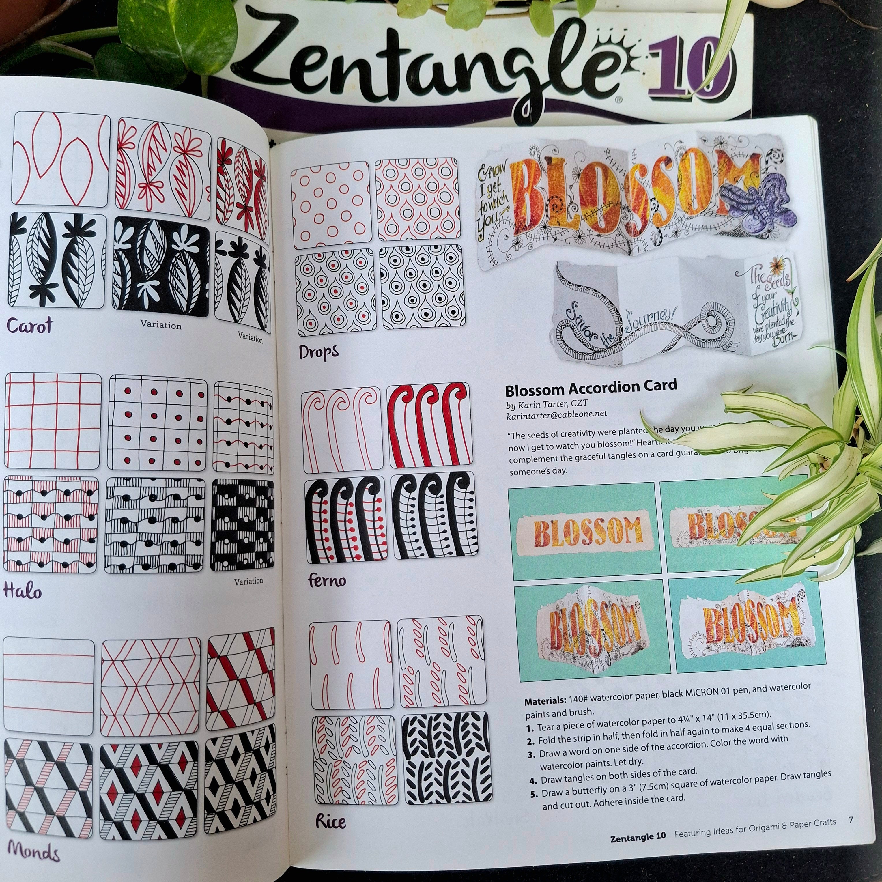 Zentangle-10 Origami Paper crafts