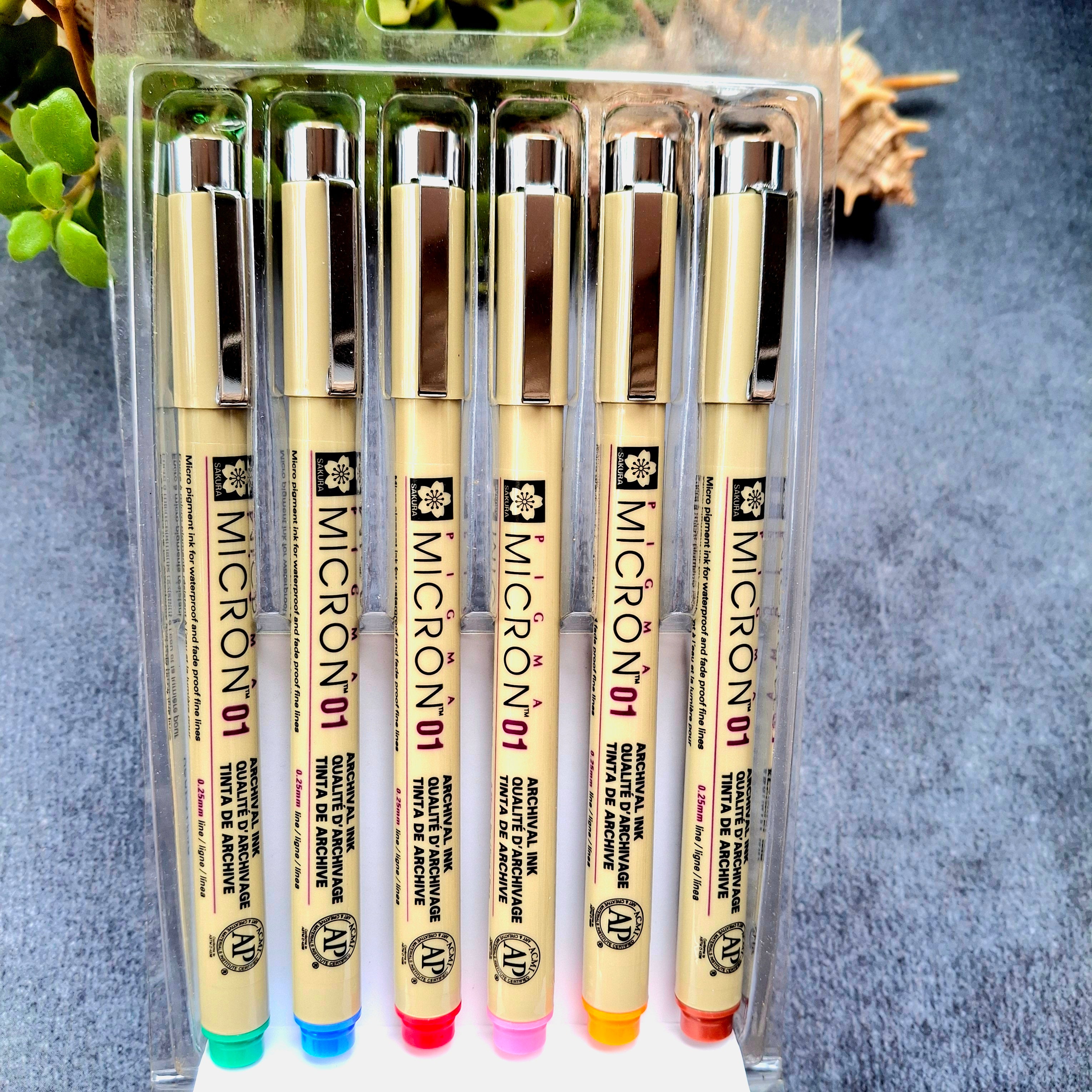 Micron 01 * 6 Color set