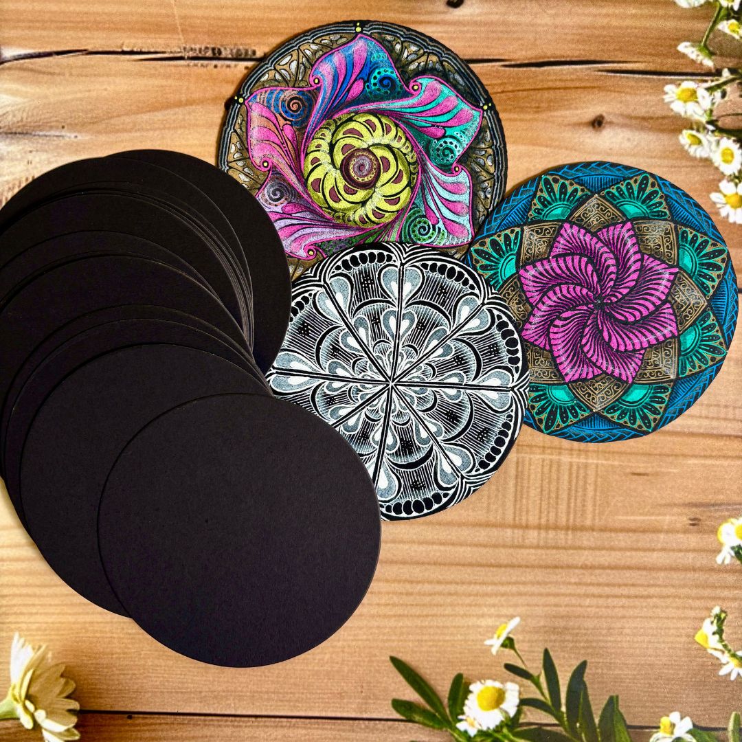 Black  Round Tiles * Regular