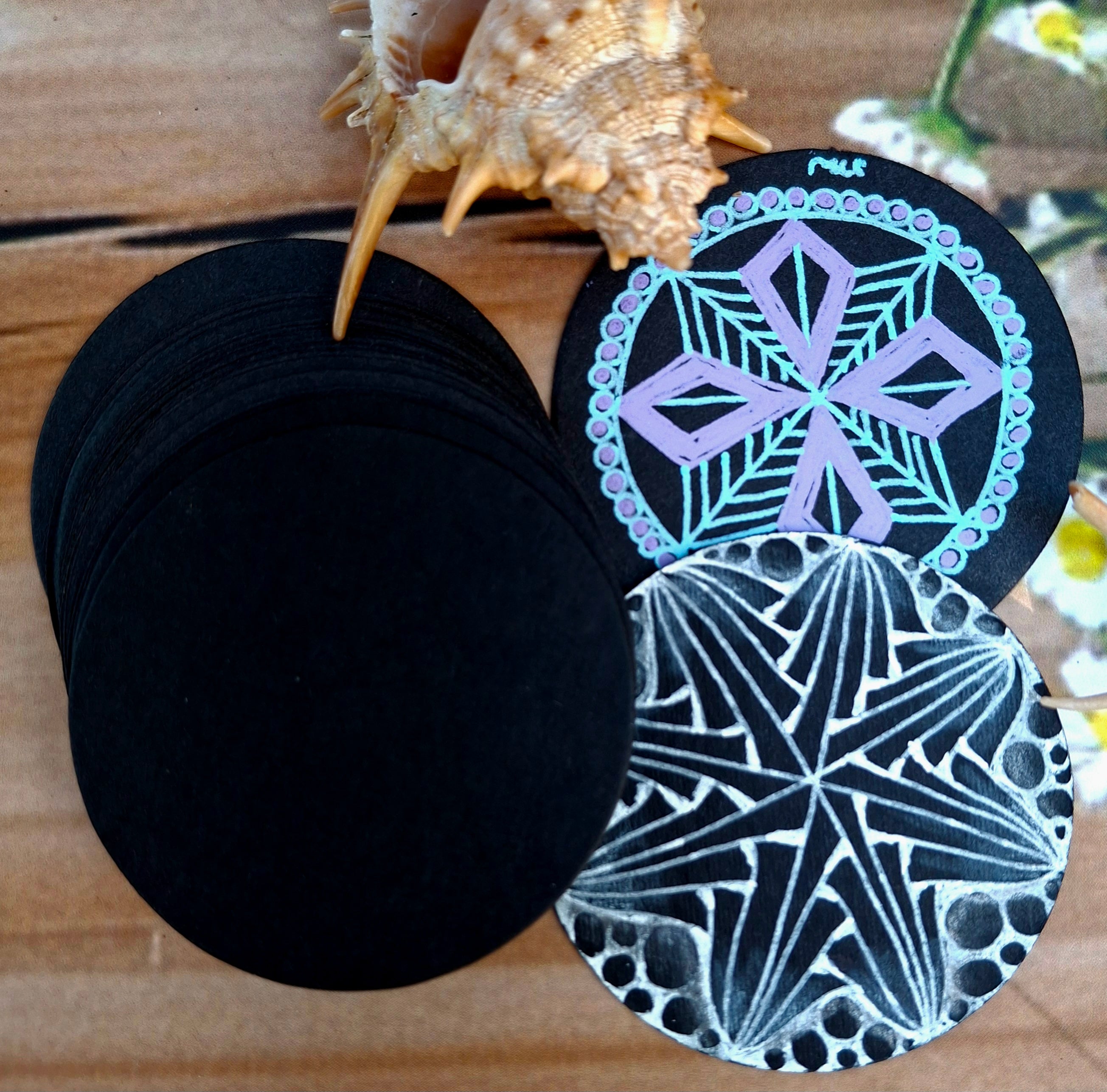 BLACK Small Zendala Tiles