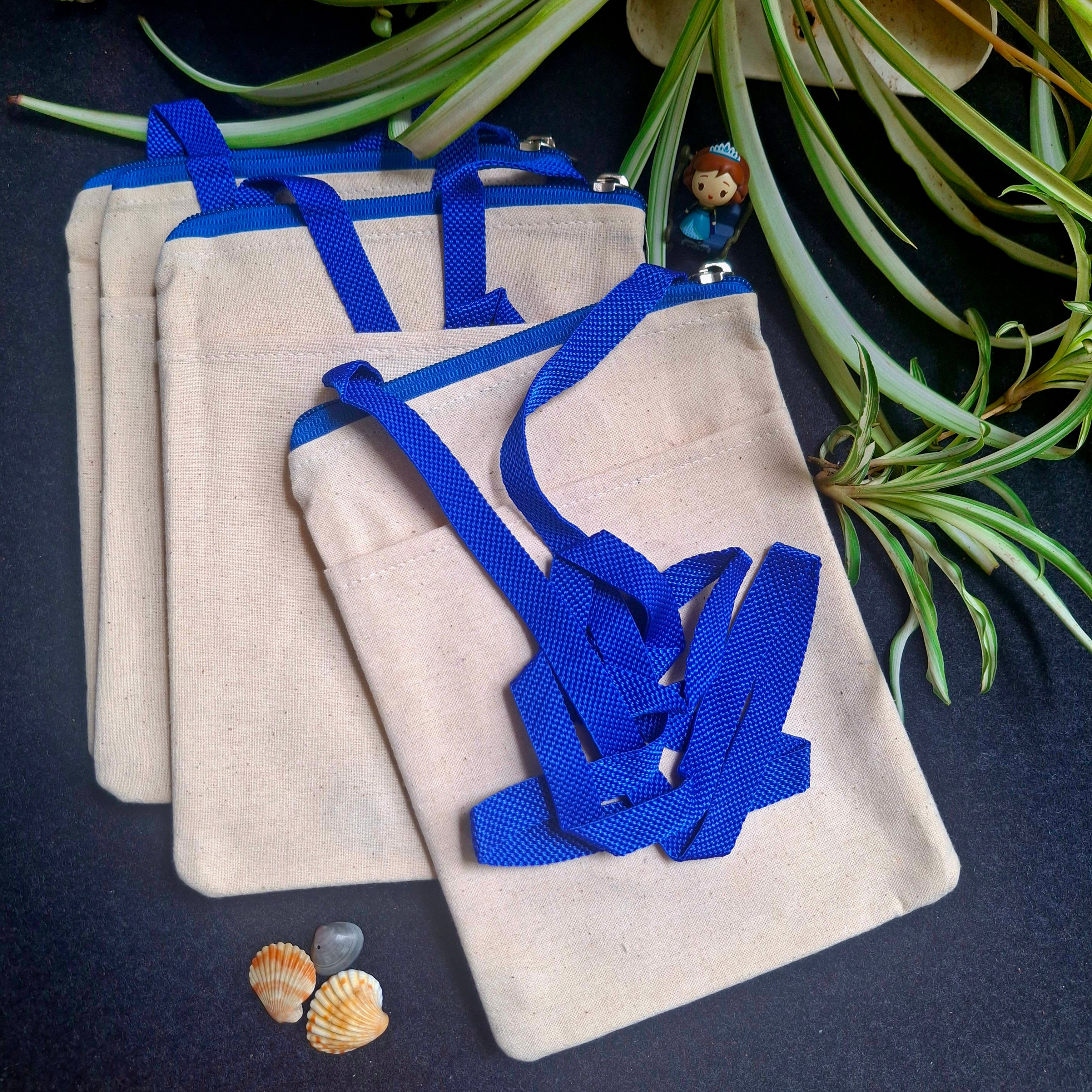 Canvas Zipper Pouch With Sling