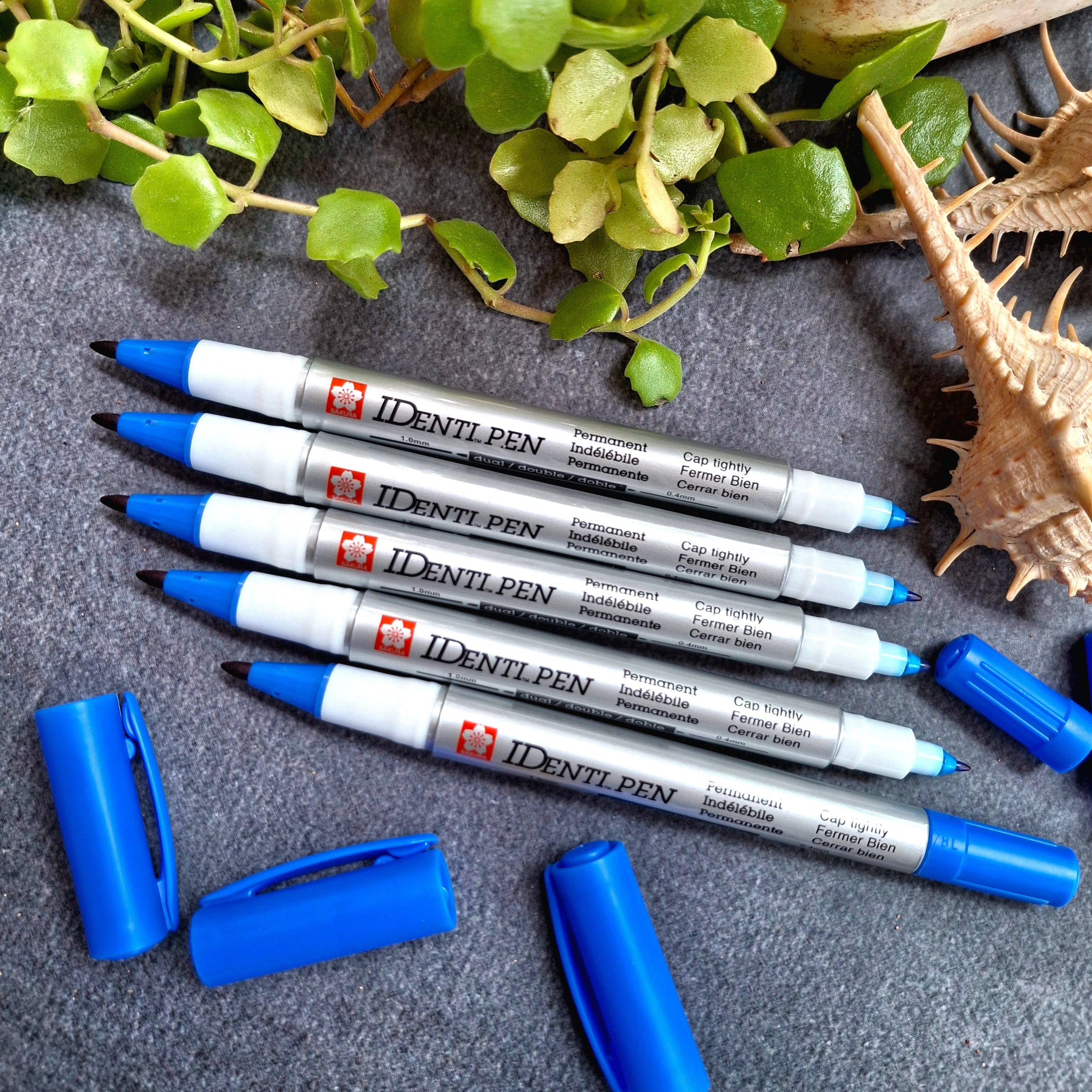Identi Pen Dual Nib * Blue