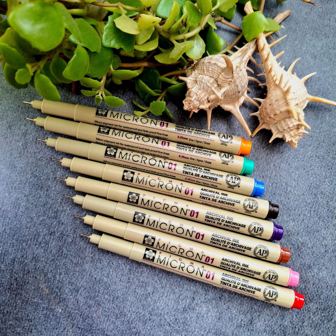Micron-01-8colors-set-orange-brown-red-rose-purple-green-blue-sepia-ink-pens-set-tangle-supplies-zentangle-sandhyamannestudio-ecr-chennai.jpg