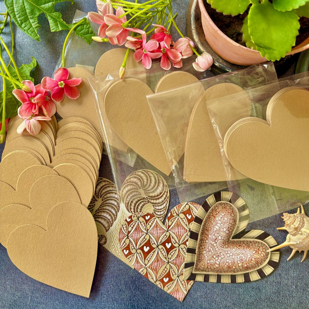 Tan Heart Tiles
