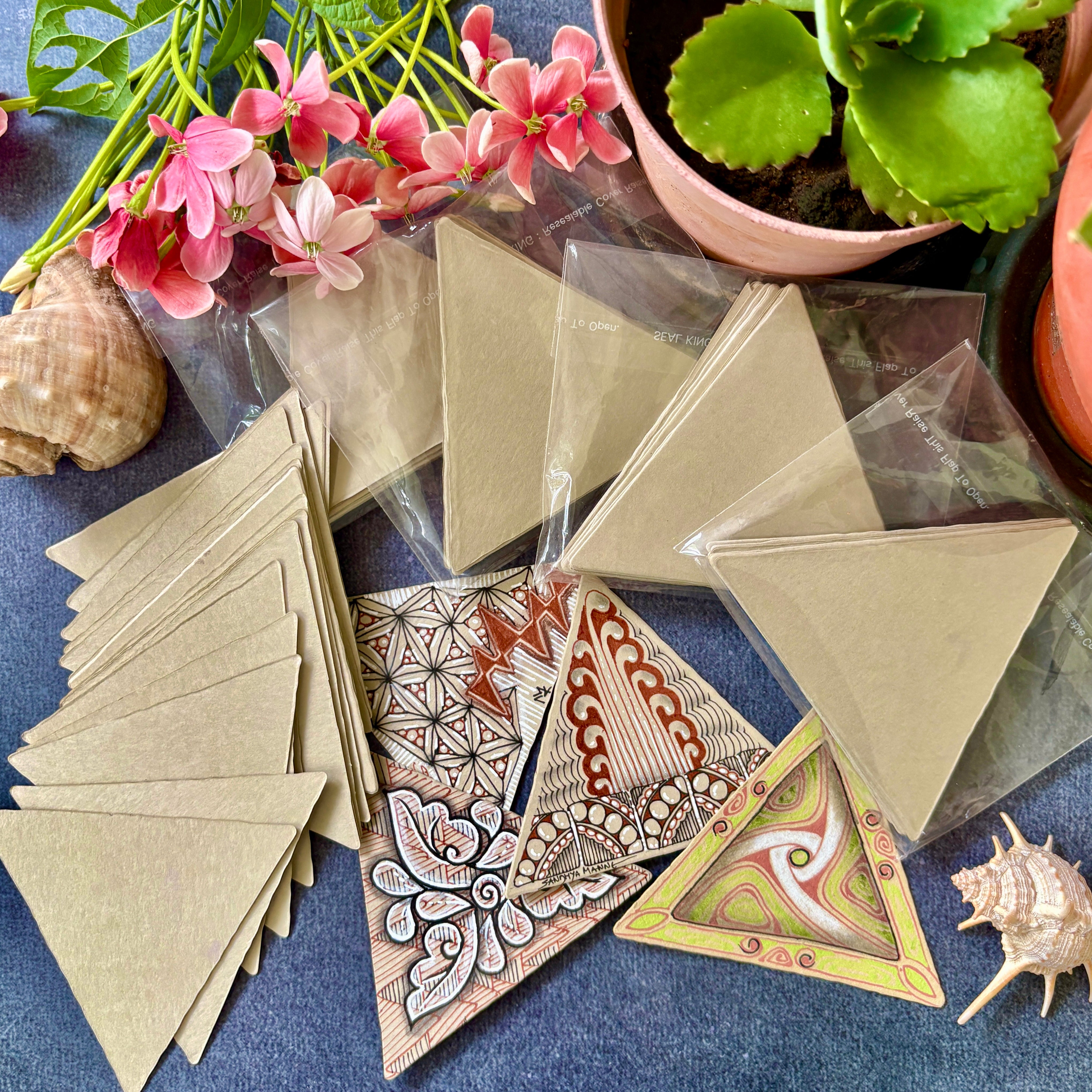 Tan Triangle Tiles