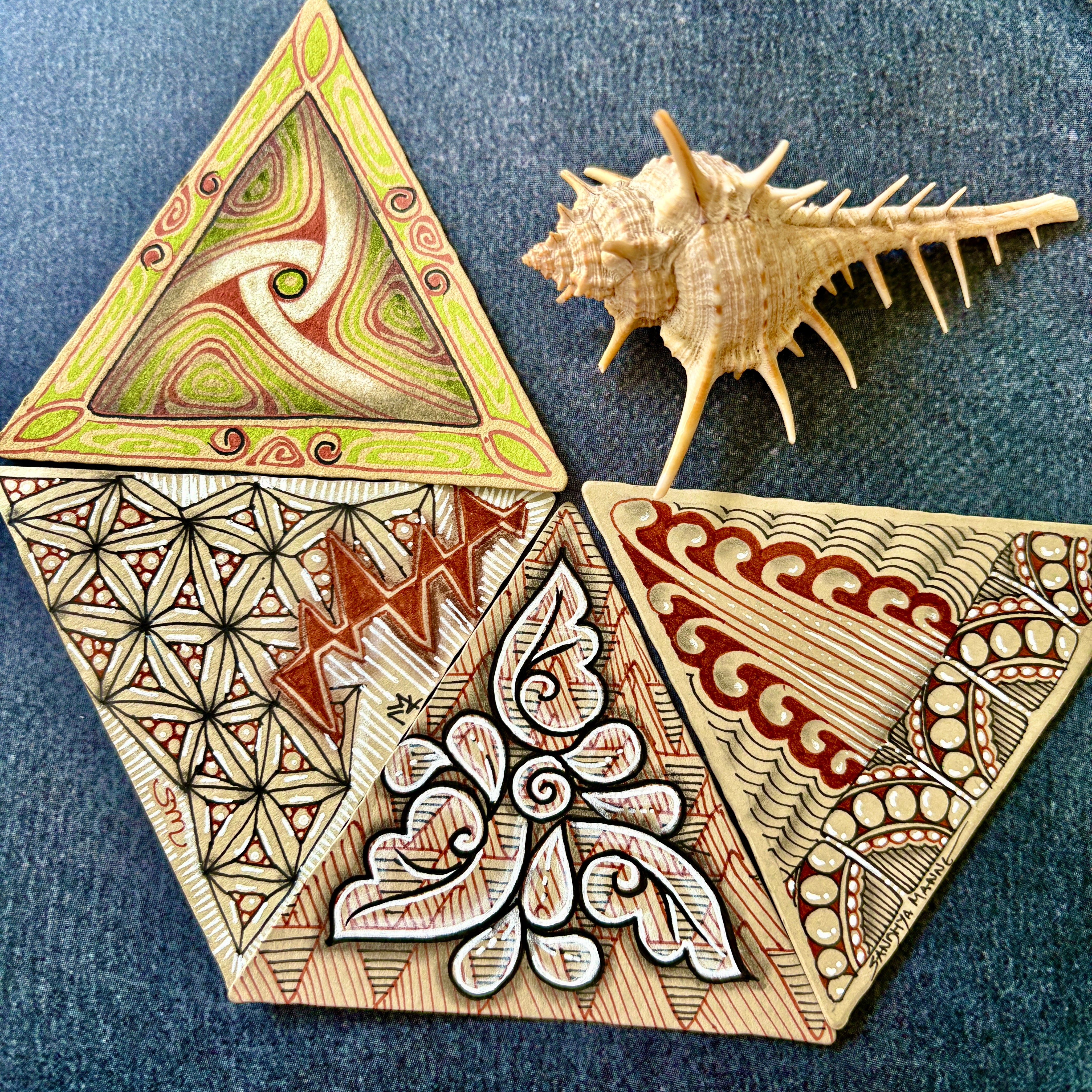 Tan Triangle Tiles