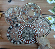 TAN Small Zendala Tiles