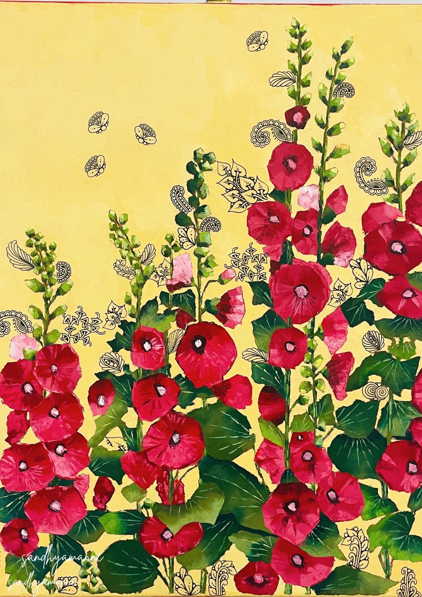 THE SPLENDOR OF HOLLYHOCKS