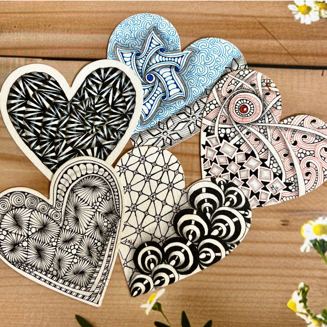 White Heart Tiles