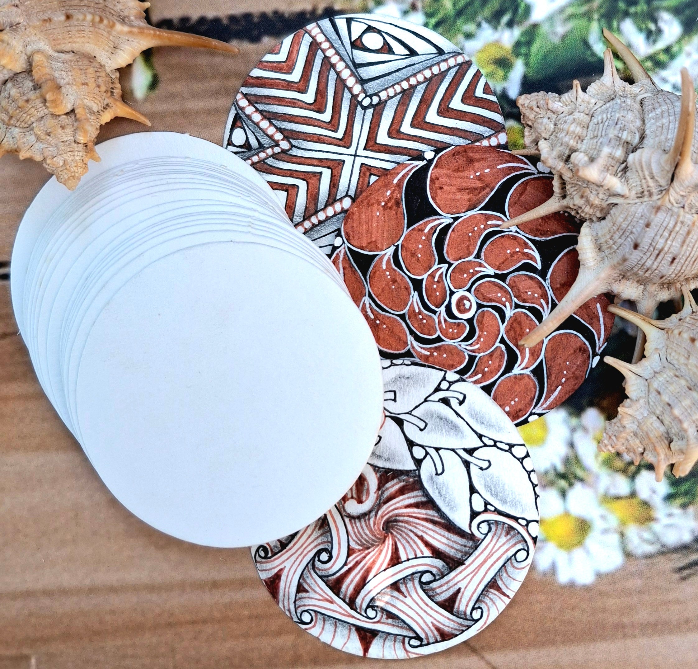 WHITE Small Zendala Tiles