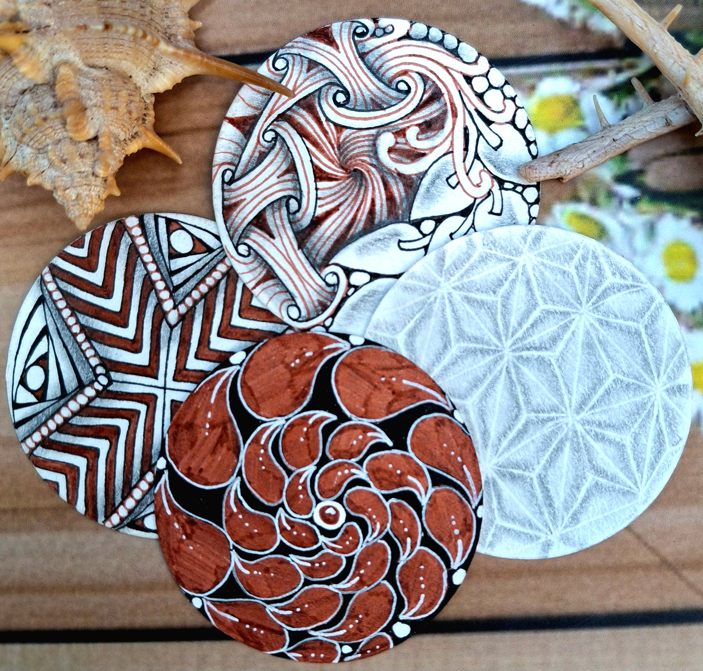 WHITE Small Zendala Tiles