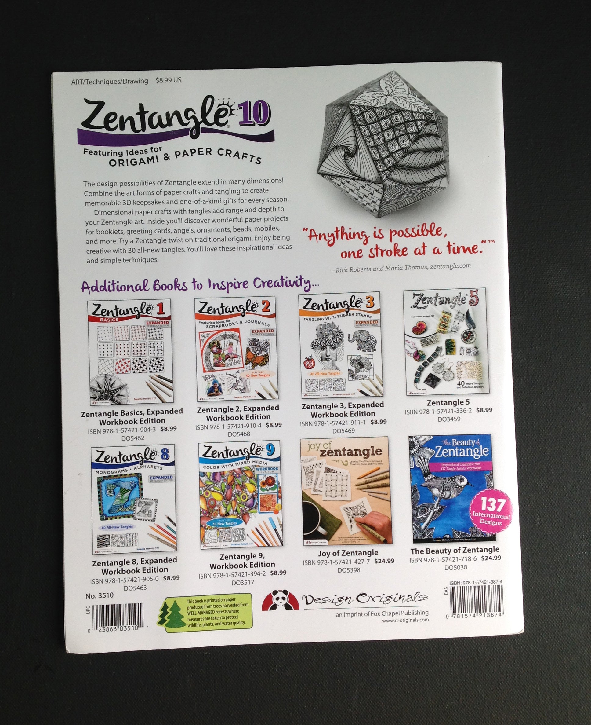 Zentangle-10 Origami Paper crafts