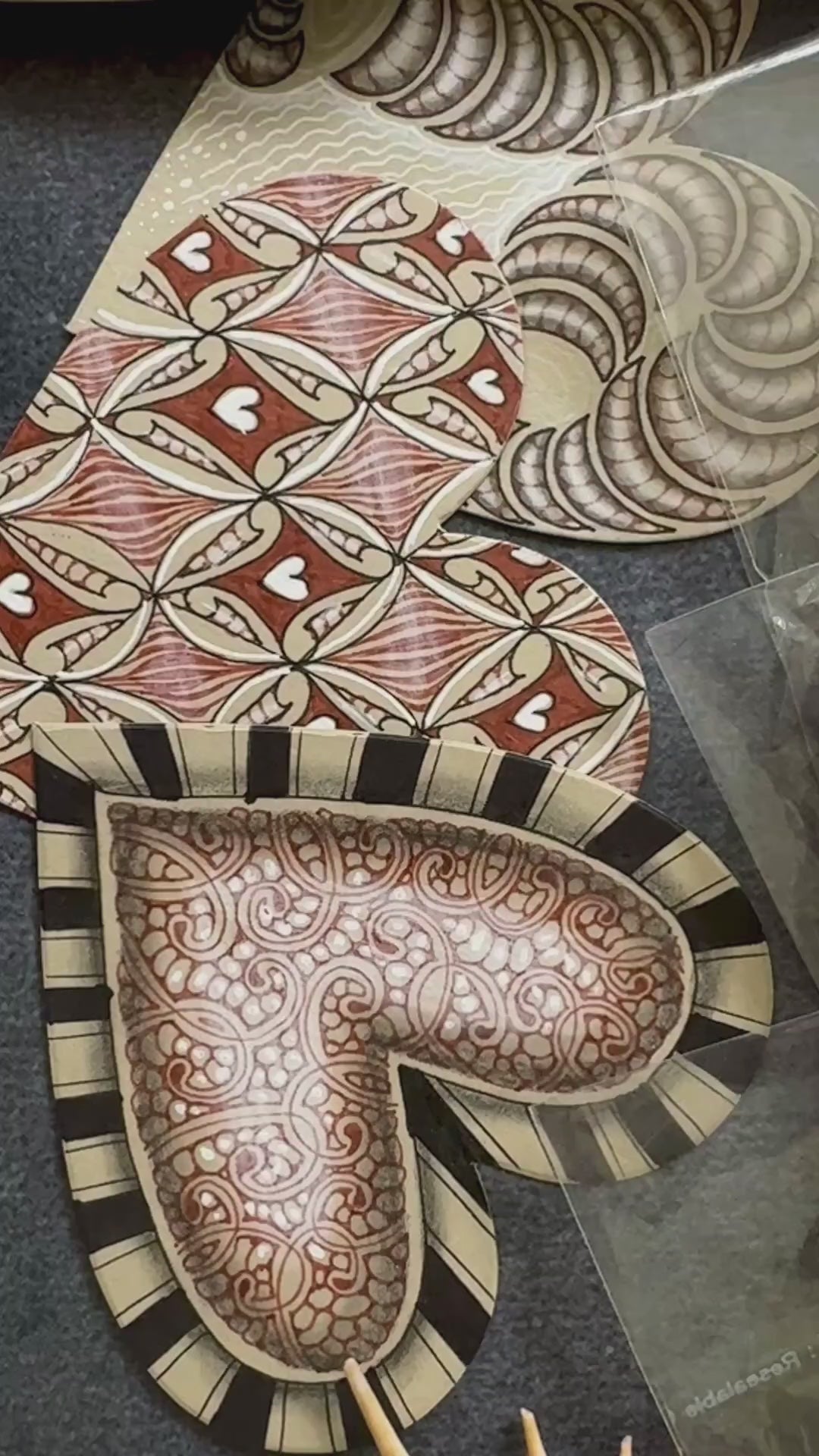 Tan Heart Tiles